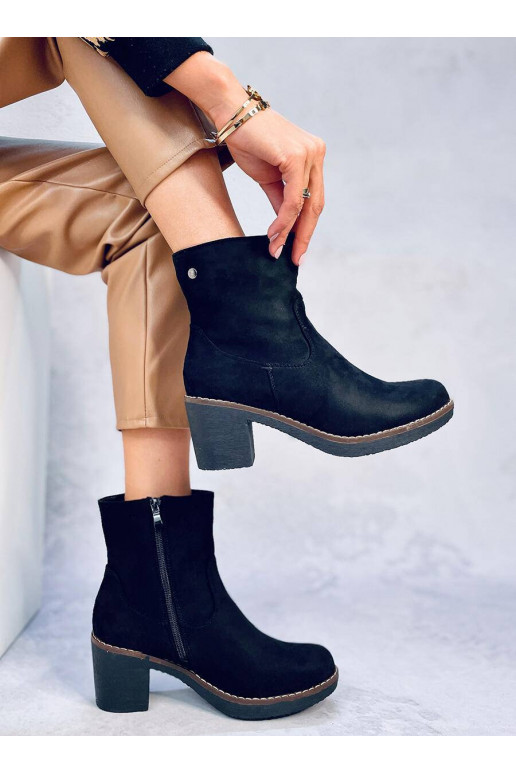 Kurpes ar gumijas papēdi LINZI BLACK