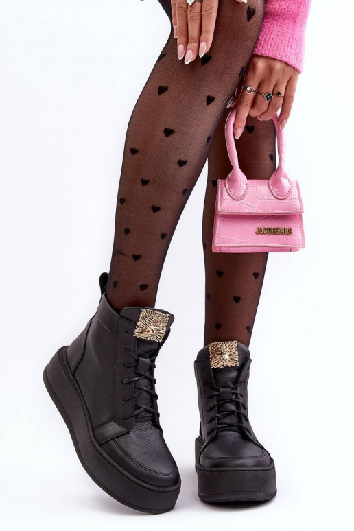 Šņorējami puszābaki ar ornamentiem...