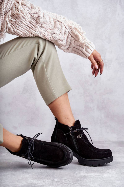 Zamšādas Sieviešu puszābaki šņorējami...