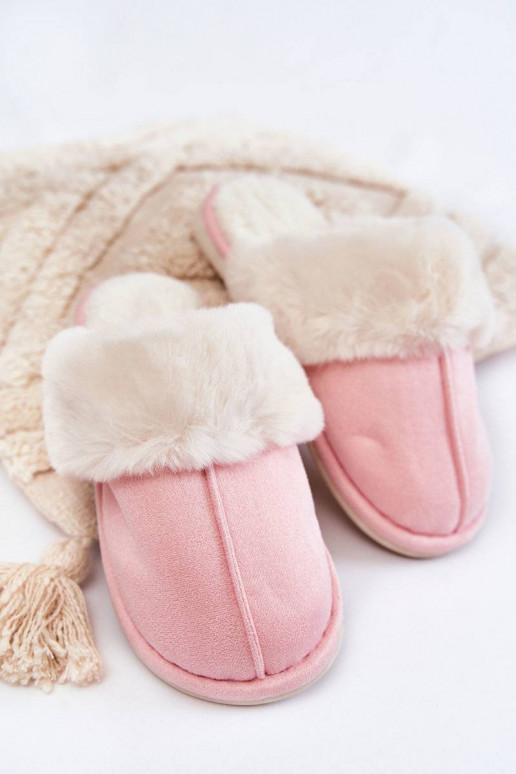 Čības ar kažokādu Rozā krāsas Morisea