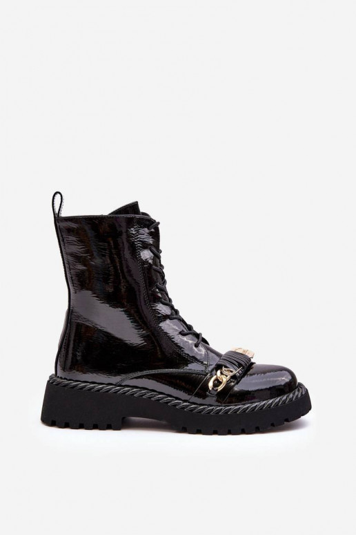 Laque zābaki ar ornamentiem melnas...