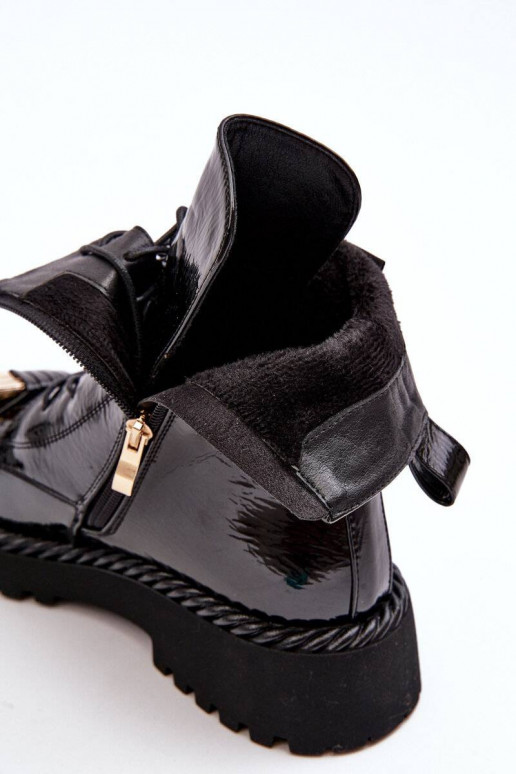 Laque zābaki ar ornamentiem melnas...