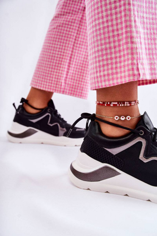 Stilīgas Sneakers modeļa apavi melnas...