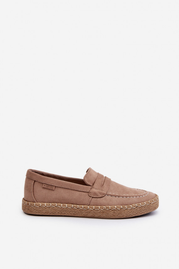 Smilšu krāsas mākslīgā zamšas espadrilles Big Star