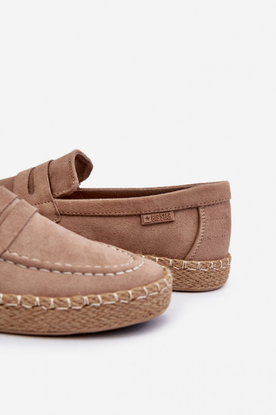 Smilšu krāsas mākslīgā zamšas espadrilles Big Star