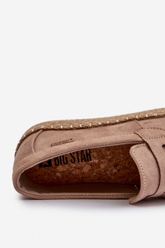 Smilšu krāsas mākslīgā zamšas espadrilles Big Star