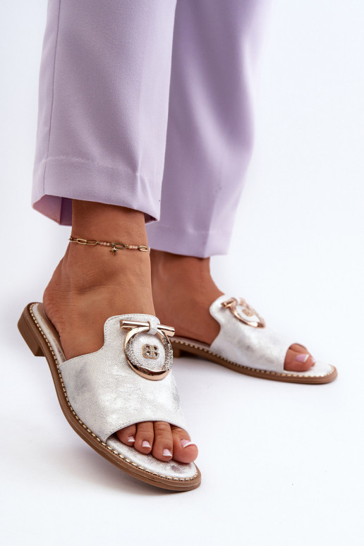 Eleganta stila spīdīgs sieviešu čības...