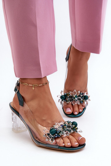 Sandales Caurspīdīgas ar...