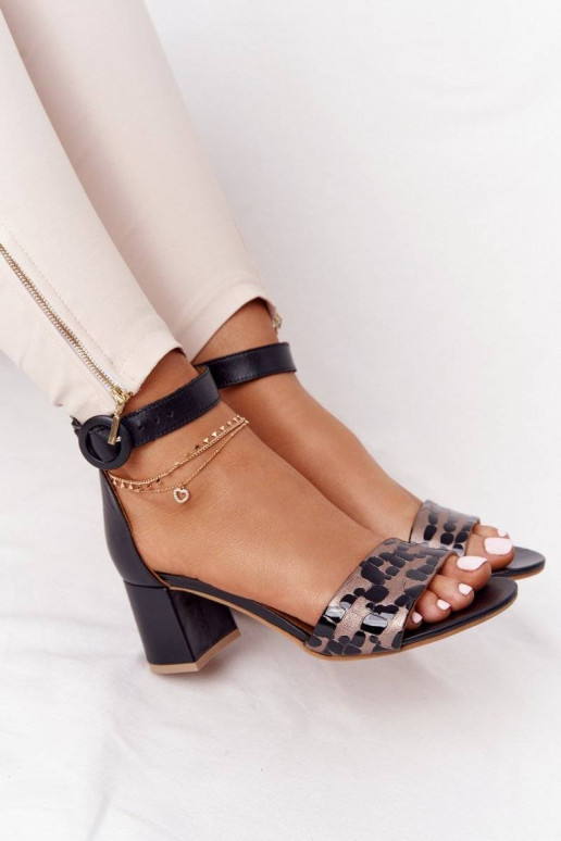 Elegantas augstpapēžu sandales Zelta...