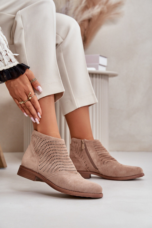 Sieviešu platpapēžu ažūra papēži bēšā...