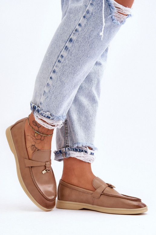 Sieviešu klasiskie bridži brūnā krāsā...