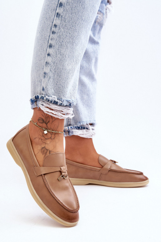 Sieviešu klasiskie bridži brūnā krāsā...