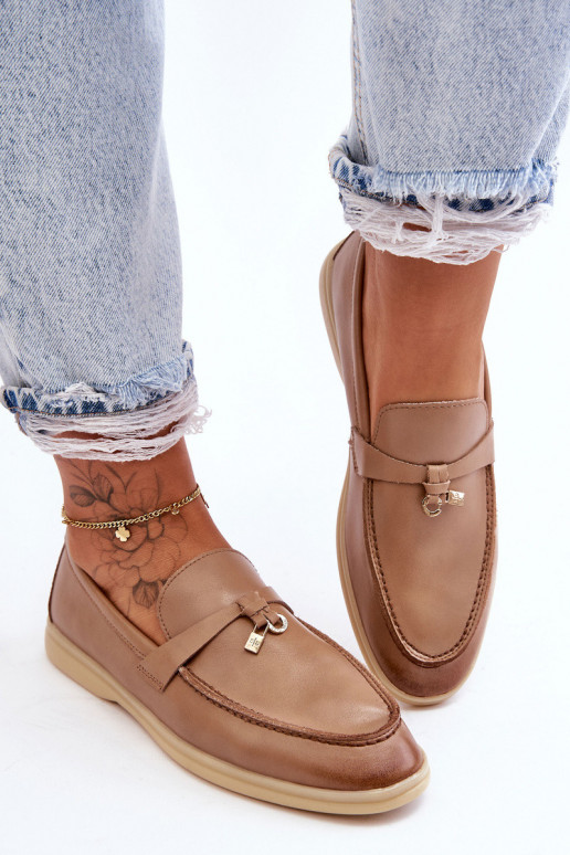 Sieviešu klasiskie bridži brūnā krāsā...