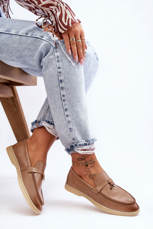 Sieviešu klasiskie bridži brūnā krāsā...