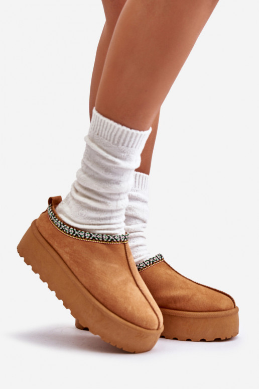 Sieviešu čības uz platformas, brūnas...