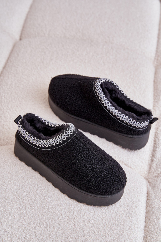 Sieviešu melni platformas sniega zābaki