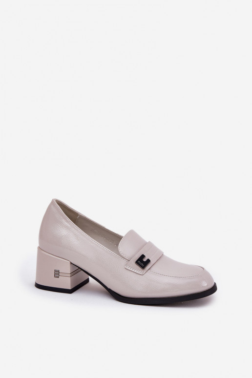 Sudraba krāsas sieviešu mokasīni ar...