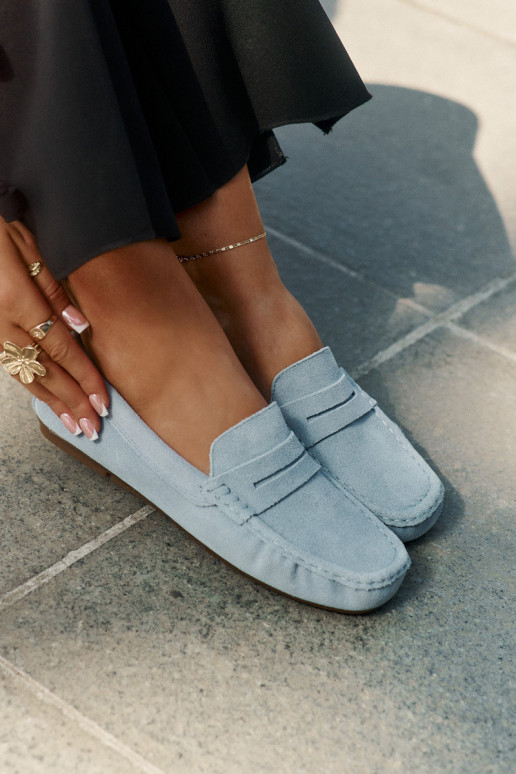 Zamša mokasīni Big Star zilā krāsā