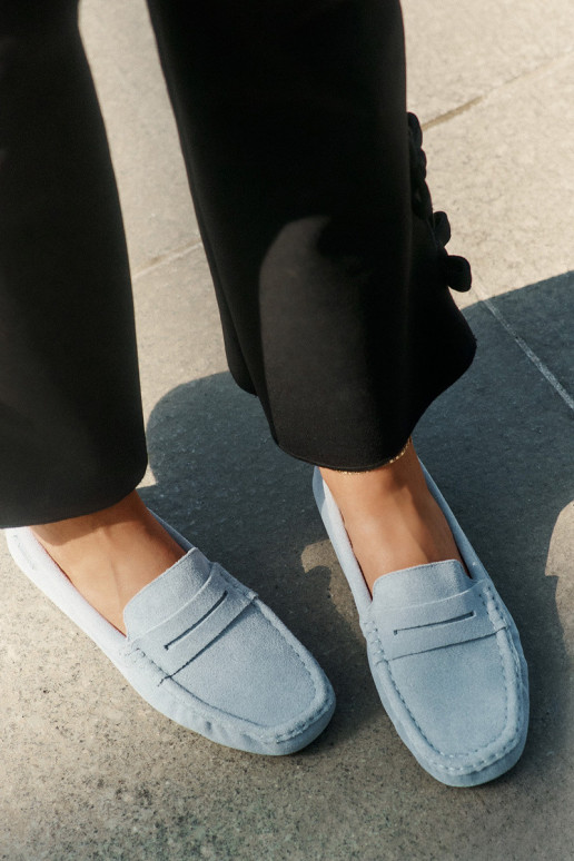 Zamša mokasīni Big Star zilā krāsā