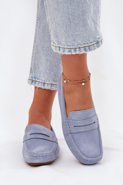 Zamša mokasīni Big Star zilā krāsā