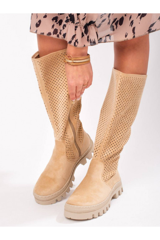 Zamšādas garie zābaki Potocki