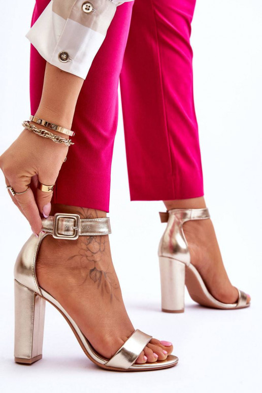 Sandales ar papēdi Zelta krāsas Georgina