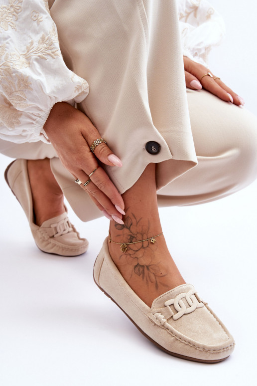 Zamša mokasīni, smilšu krāsā Rabell