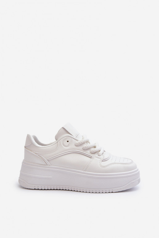 Baltas krāsas sneakers ar platformu no eko ādas Vhisper