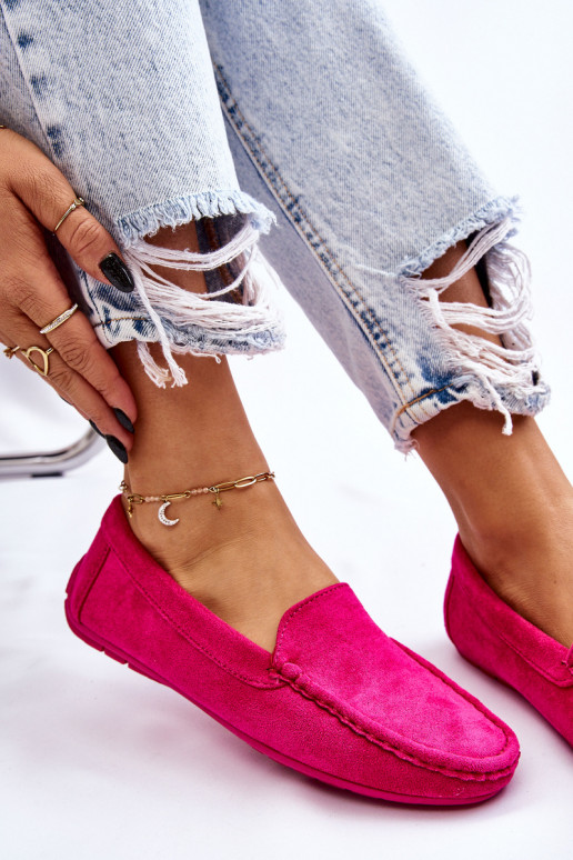 Sieviešu rozā zamša mokasīni Morreno