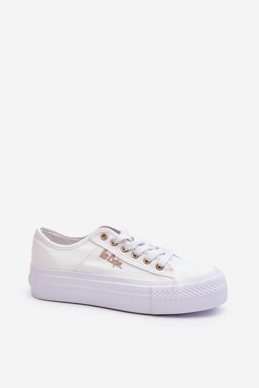 Sieviešu baltas kurpes ar platformu Lee Cooper LCW-24-31-2725