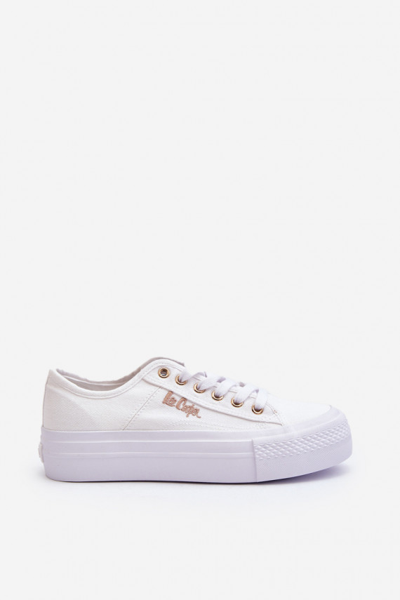 Sieviešu baltas kurpes ar platformu Lee Cooper LCW-24-31-2725