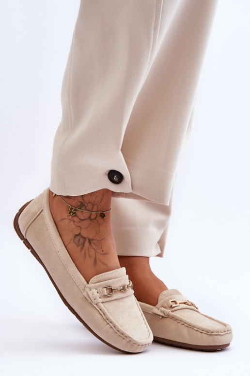 Klasiski zamšādi mokasīni smilšu...