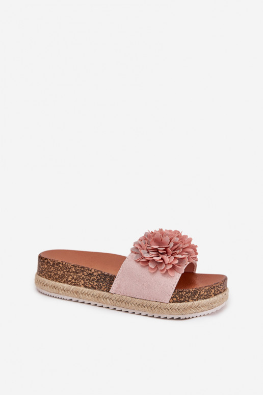 Sieviešu rozā krāsas čības ar...