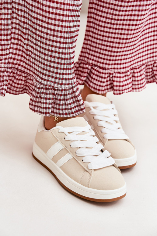 Smilšu krāsas ekoloģiskā zamša kedas...