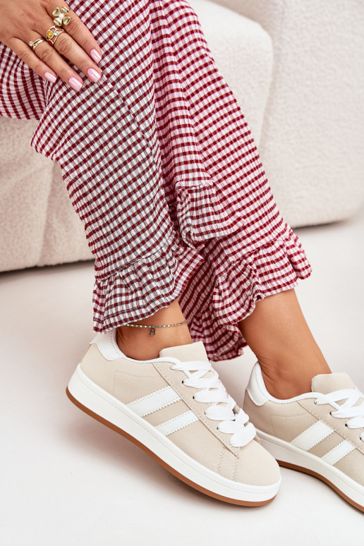 Smilšu krāsas ekoloģiskā zamša kedas...