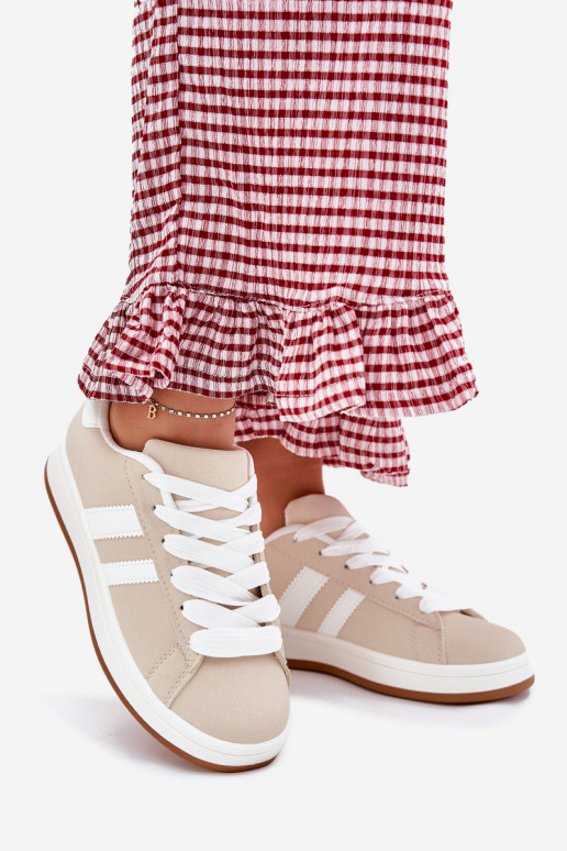 Smilšu krāsas ekoloģiskā zamša kedas...