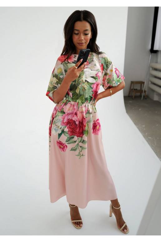 Greta - Midi garuma kleita ar rakstiem Greta - Midi garuma kleita ar rakstiem