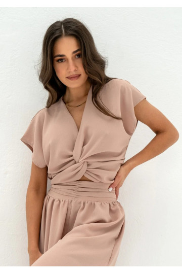 Musso - Beige draped top