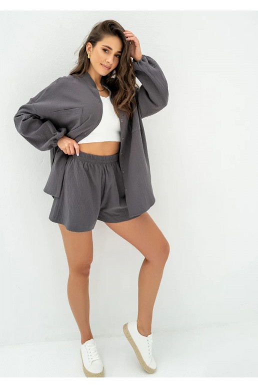 Palma - grafīta plats muslīna krekls Palma - grafīta plats muslīna krekls