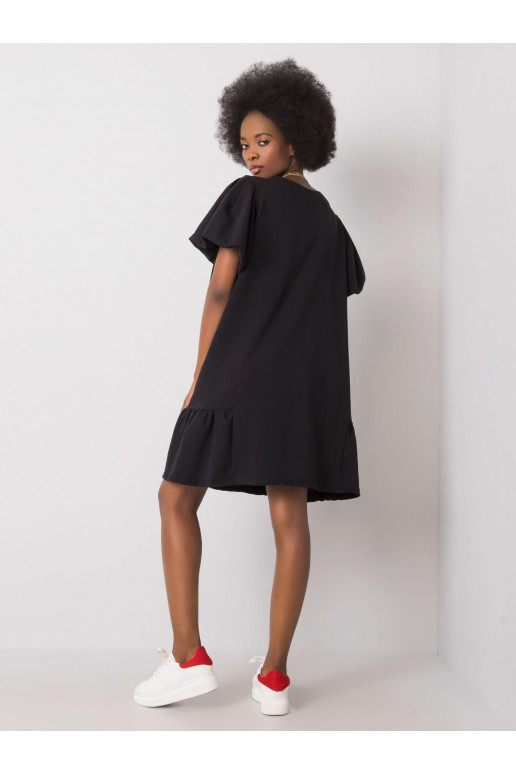 Melna kokvilnas kleita Liliyana RUE...