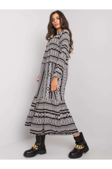 Diega melna viskozes kleita 2