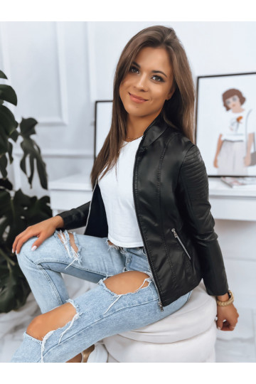 JAMIE sieviešu ādas jaka melna 2