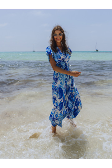 Balta un zila maxi kleita...