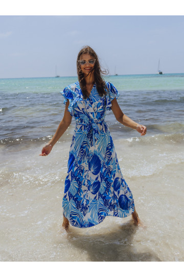 Balta un zila maxi kleita... 2