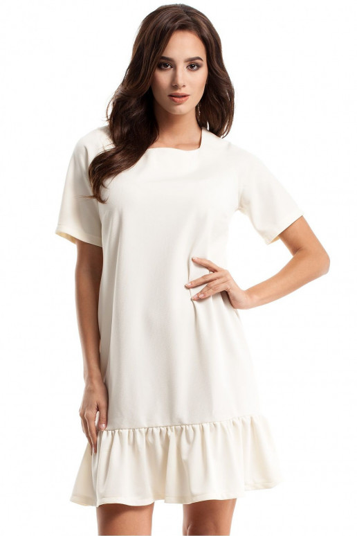 Ikdienas kleita baltā/bēšā krāsā