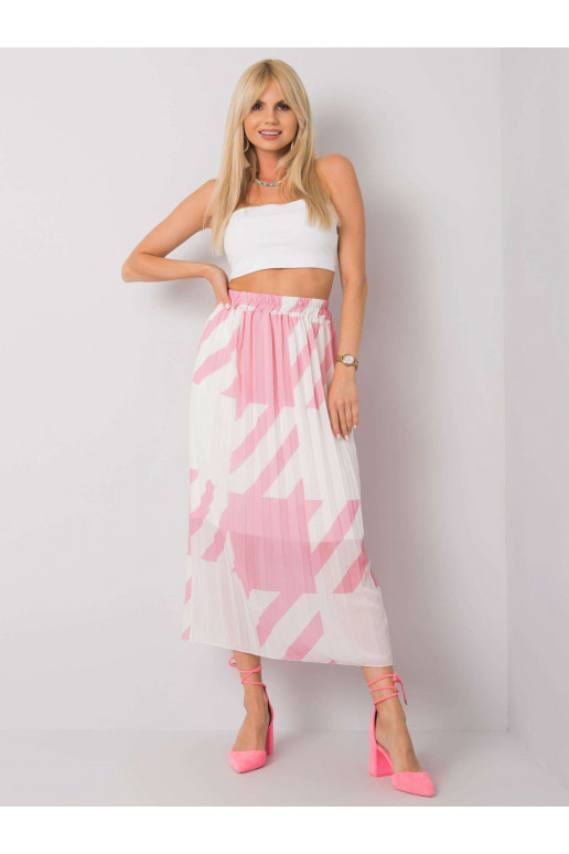 Rozā kroku maksi svārki Isidora