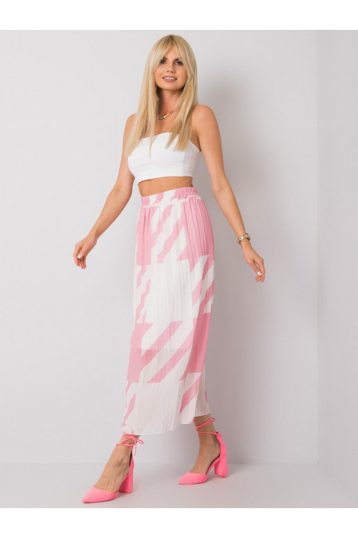 Rozā kroku maksi svārki Isidora