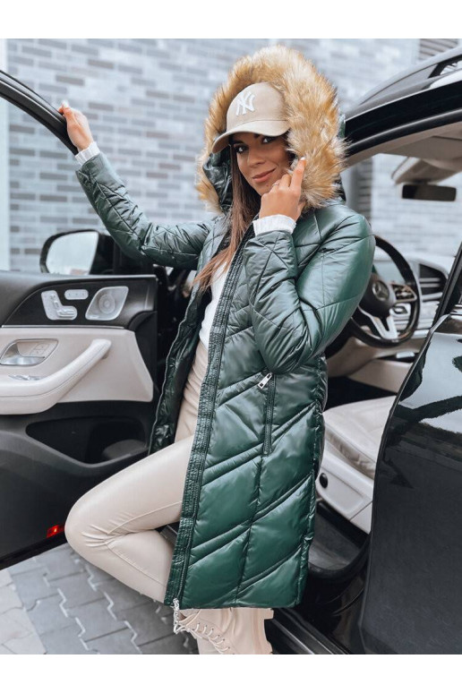 VEIL sieviešu stepēta ziemas jaka zaļa