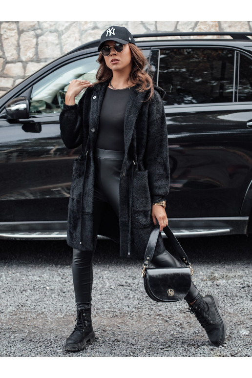 Sieviešu garais mētelis ar kapuci...