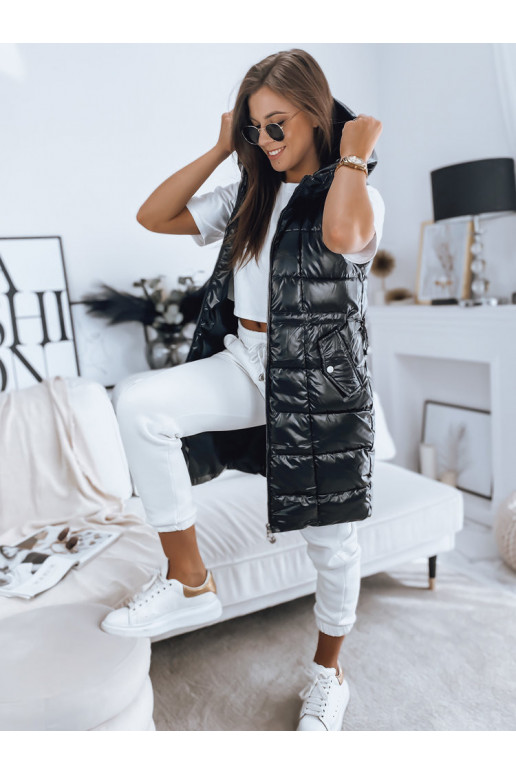 Sieviešu stepēta veste LUCI melna